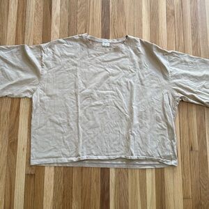 The simple folk women’s oversized tee beige
